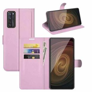 For ZTE Axon 20 5G Litchi Texture Horizontal Flip Protective Case with Holder & Card Slots & Wallet(Pink)