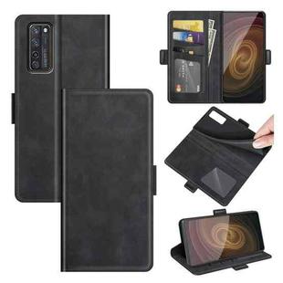 For ZTE Axon 20 5G Dual-side Magnetic Buckle Horizontal Flip Leather Case with Holder & Card Slots & Wallet(Black)