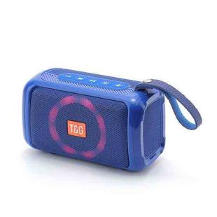 T&G TG193 Portable Bluetooth Speaker LED Light Waterproof Outdoor Subwoofer Support TF Card / FM Radio / AUX(Blue)