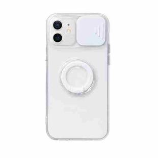 For iPhone 13 Pro Max Sliding Camera Cover Design TPU Protective Case with Ring Holder (White)