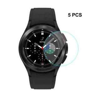 5 PCS For Samsung Galaxy Watch4 Classic 42mm ENKAY Hat-Prince 0.2mm 9H 2.15D Curved Edge Tempered Glass Screen Protector Watch Film