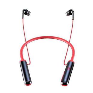 960 Neckband Magnetic Stereo Headphone with LED Display Support TF Card(Red)