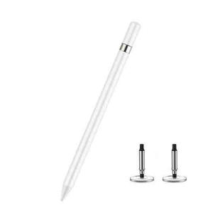 AT-27 2 in 1 Mobile Phone Touch Screen Capacitive Pen Writing Pen with 2 Pen Tip(White)