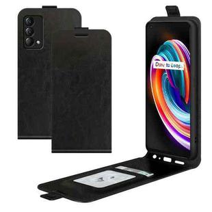 For OPPO Realme Q3 Pro Carnival R64 Texture Single Vertical Flip Leather Protective Case with Card Slots & Photo Frame(Black)