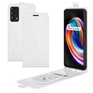 For OPPO Realme Q3 Pro Carnival R64 Texture Single Vertical Flip Leather Protective Case with Card Slots & Photo Frame(White)