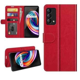 For OPPO Realme Q3 Pro Carnival R64 Texture Single Horizontal Flip Protective Case with Holder & Card Slots & Wallet& Photo Frame(Red)