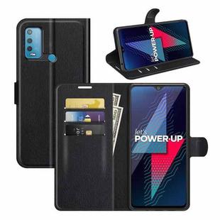 For wiko Power U30 Litchi Texture Horizontal Flip Protective Case with Holder & Card Slots & Wallet(Black)