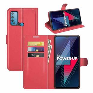 For wiko Power U30 Litchi Texture Horizontal Flip Protective Case with Holder & Card Slots & Wallet(Red)
