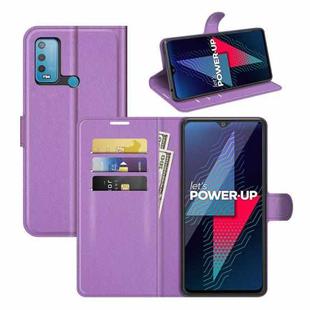 For wiko Power U30 Litchi Texture Horizontal Flip Protective Case with Holder & Card Slots & Wallet(Purple)