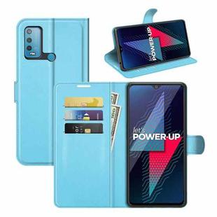 For wiko Power U30 Litchi Texture Horizontal Flip Protective Case with Holder & Card Slots & Wallet(Blue)