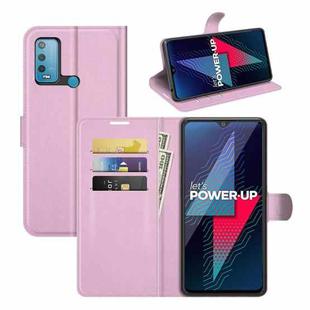 For wiko Power U30 Litchi Texture Horizontal Flip Protective Case with Holder & Card Slots & Wallet(Pink)