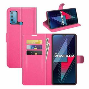 For wiko Power U30 Litchi Texture Horizontal Flip Protective Case with Holder & Card Slots & Wallet(Rose red)