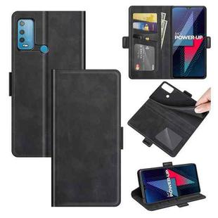 For wiko Power U30 Dual-side Magnetic Buckle Horizontal Flip Leather Case with Holder & Card Slots & Wallet(Black)