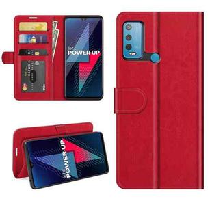 For wiko Power U30 R64 Texture Single Horizontal Flip Protective Case with Holder & Card Slots & Wallet & Photo Frame(Red)