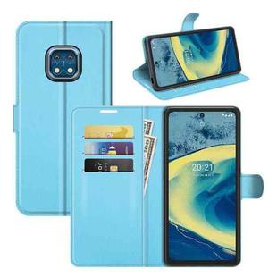 For Nokia XR20 Litchi Texture Horizontal Flip Protective Case with Holder & Card Slots & Wallet(Blue)