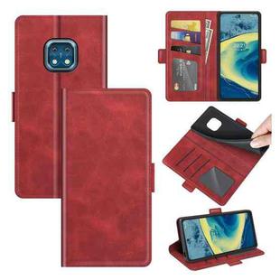 For Nokia XR20 Dual-side Magnetic Buckle Horizontal Flip Leather Case with Holder & Card Slots & Wallet(Red)