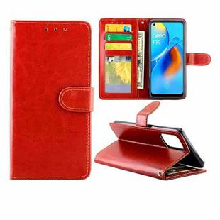 For OPPO F19/A74(4G) Crazy Horse Texture Leather Horizontal Flip Protective Case with Holder & Card Slots & Wallet & Photo Frame(Brown)