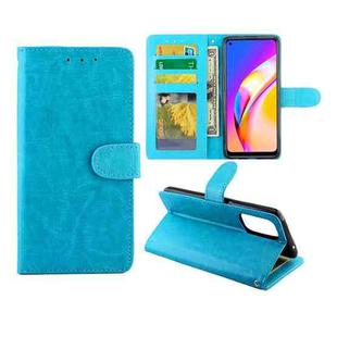 For OPPO A94 5G/F19 Pro+(5G)/Reno5 Z(5G)/RENO6 Z Crazy Horse Texture Leather Horizontal Flip Protective Case with Holder & Card Slots & Wallet & Photo Frame(baby Blue)