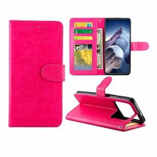 For Xiaomi Mi 11 Ultra Crazy Horse Texture Leather Horizontal Flip Protective Case with Holder & Card Slots & Wallet & Photo Frame(Magenta)