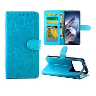 For Xiaomi Mi 11 Ultra Crazy Horse Texture Leather Horizontal Flip Protective Case with Holder & Card Slots & Wallet & Photo Frame(baby Blue)