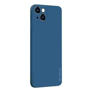 For iPhone 13 PINWUYO Touching Series Liquid Silicone TPU Shockproof Case(Blue)