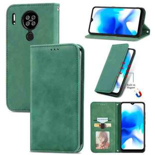 For Blackview A80 / A80s Retro Skin Feel Business Magnetic Horizontal Flip Leather Case with Holder & Card Slots & Wallet & Photo Frame(Green)