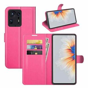 For Xiaomi Mix 4 Litchi Texture Horizontal Flip Protective Case with Holder & Card Slots & Wallet(Rose red)