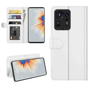 For Xiaomi Mix 4 R64 Texture Single Horizontal Flip Protective Case with Holder & Card Slots & Wallet& Photo Frame(White)