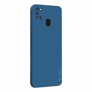 For Samsung Galaxy A21s PINWUYO Touching Series Liquid Silicone TPU Shockproof Case(Blue)