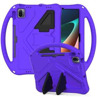 For Xiaomi Pad 5 / Pad 5 Pro 2021 EVA Flat Anti Falling Protective Case Shell with Holder(Purple)