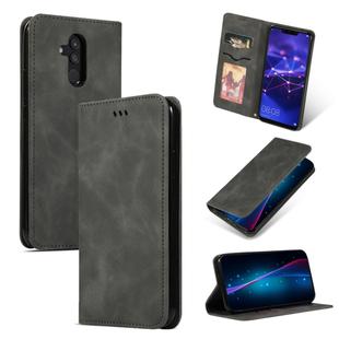 Retro Skin Feel Business Magnetic Horizontal Flip Leather Case for Huawei Mate20 Lite(Dark Gray)