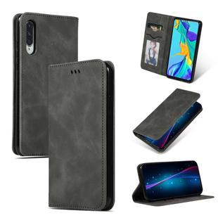 Retro Skin Feel Business Magnetic Horizontal Flip Leather Case for Huawei P30(Dark Gray)