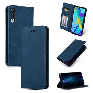Retro Skin Feel Business Magnetic Horizontal Flip Leather Case for Huawei P30(Navy Blue)