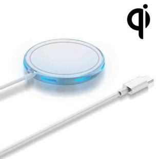W-975 Ultra-thin 15W Max Magnetic Absorption Wireless Charger for iPhone and other Smart Phones(White)