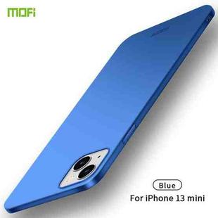 For iPhone 13 mini  MOFI Frosted PC Ultra-thin Hard Case(Blue)