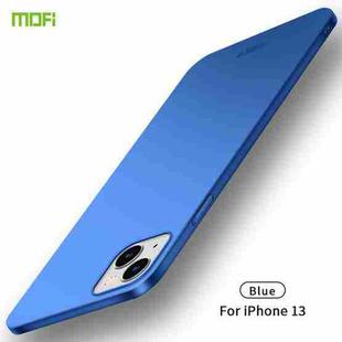 For iPhone 13 MOFI Frosted PC Ultra-thin Hard Case(Blue)