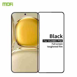 For Huawei P50 MOFI 9H 2.5D Full Screen Tempered Glass Film(Black)