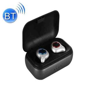 TWS5 Bluetooth 5.0 TWS Copper Ring Speaker Binaural True Stereo Touch Bluetooth Earphones(Grey)