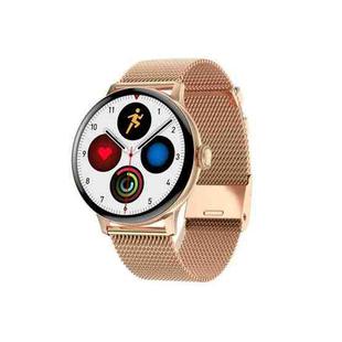 DT2+ 1.19 inch Color Screen Smart Watch, IP68 Waterproof,Steel Watchband,Support Bluetooth Call/Heart Rate Monitoring/Blood Pressure Monitoring/Blood Oxygen Monitoring/Predict Menstrual Cycle Intelligently(Gold)
