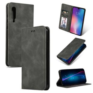 Retro Skin Feel Business Magnetic Horizontal Flip Leather Case for Xiaomi 9(Dark Gray)