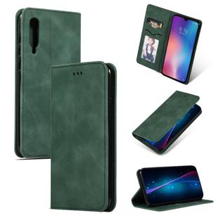Retro Skin Feel Business Magnetic Horizontal Flip Leather Case for Xiaomi 9(Army Green)