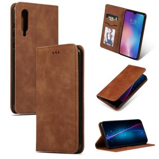 Retro Skin Feel Business Magnetic Horizontal Flip Leather Case for Xiaomi 9(Brown)