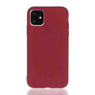 For iPhone 13 Pro Max Solid Color Frosted TPU Phone Case (Red Wine)