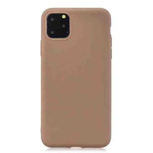 For iPhone 13 Solid Color Frosted TPU Phone Case(Brown)