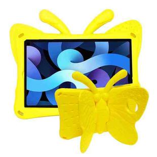 For Galaxy Tab A 10.9 2019 T510 / T515 Butterfly Bracket Style EVA Children Falling Proof Cover Protective Case(Yellow)