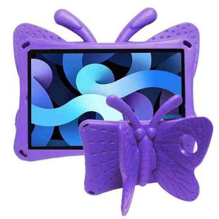 For Galaxy Tab A 10.9 2019 T510 / T515 Butterfly Bracket Style EVA Children Falling Proof Cover Protective Case(Purple)