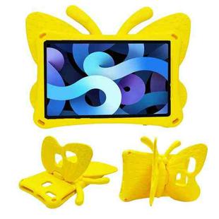 For Amazon Kindle Fire HD 8 2020 Butterfly Bracket Style EVA Children Falling Proof Cover Protective Case(Yellow)
