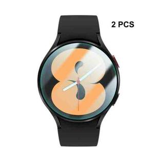 2 PCS For Samsung Galaxy Watch4 44mm ENKAY Hat-Prince Crystal Screen Protector Anti-scratch Watch Film