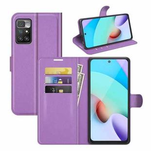 For Xiaomi Redmi 10 Litchi Texture Horizontal Flip Protective Case with Holder & Card Slots & Wallet(Purple)