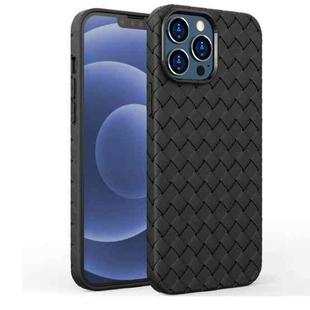 For iPhone 13 Pro Max Full Coverage Woven Shockproof TPU Case (Black)